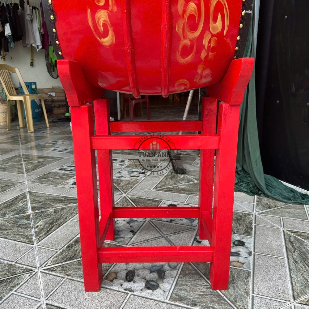 Trống Đình Chùa 40x50cm Gỗ Mít Da Trâu – Âm Thanh Vang Chuẩn Nghi Lễ