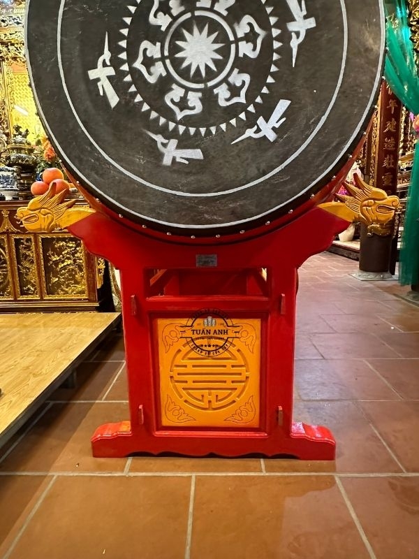 Trống gỗ mít da trâu đường kính 1m cao 1m2