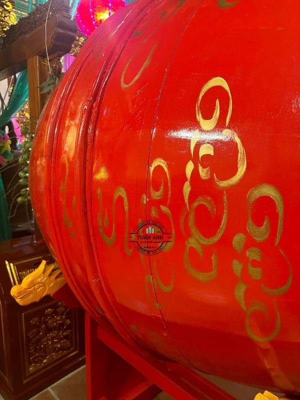 Trống gỗ mít da trâu đường kính 1m cao 1m2