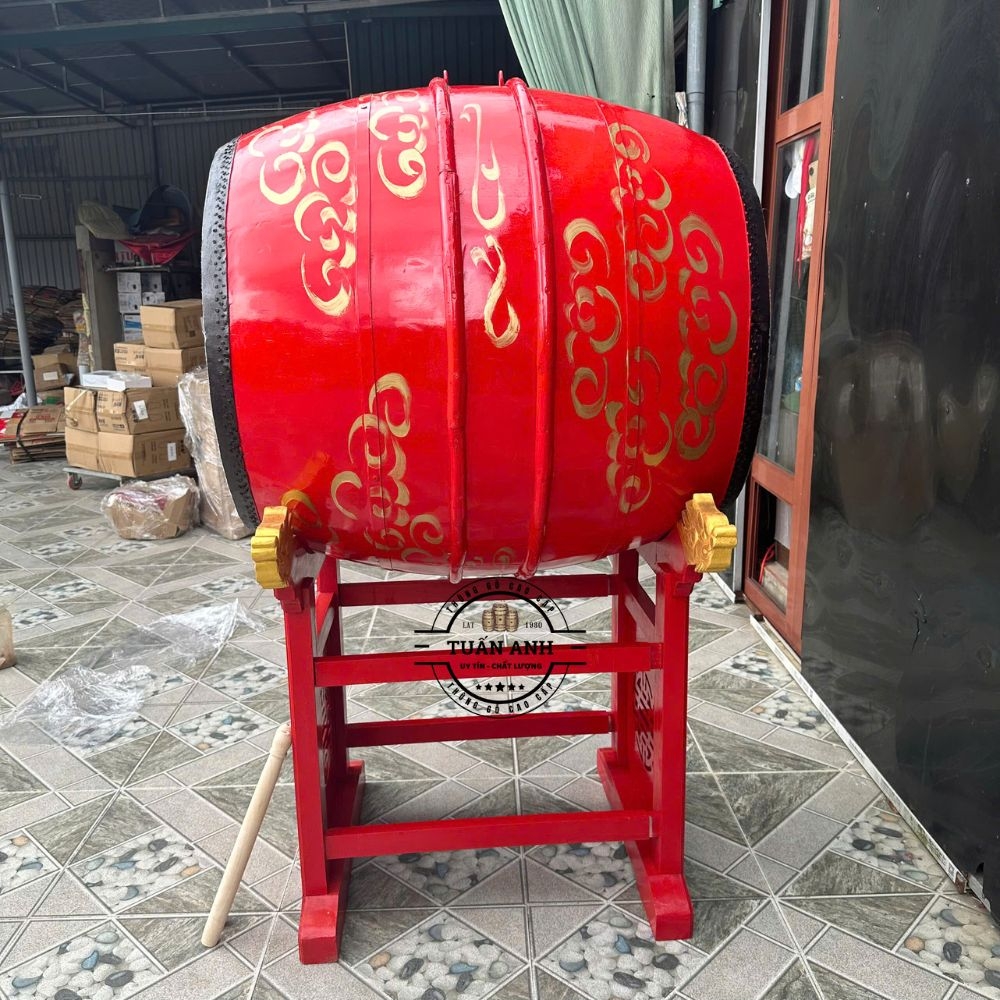 Trống Đình Chùa 70×90cm Gỗ Mít Da Trâu – Âm Thanh Vang Trầm Hùng