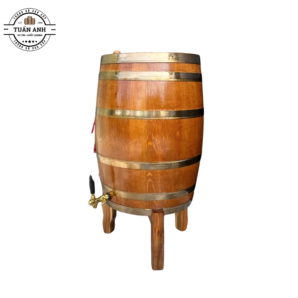 Thùng Gỗ Sồi 100L Dáng Đứng