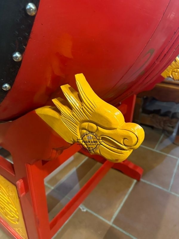 Trống gỗ mít da trâu đường kính 1m cao 1m2