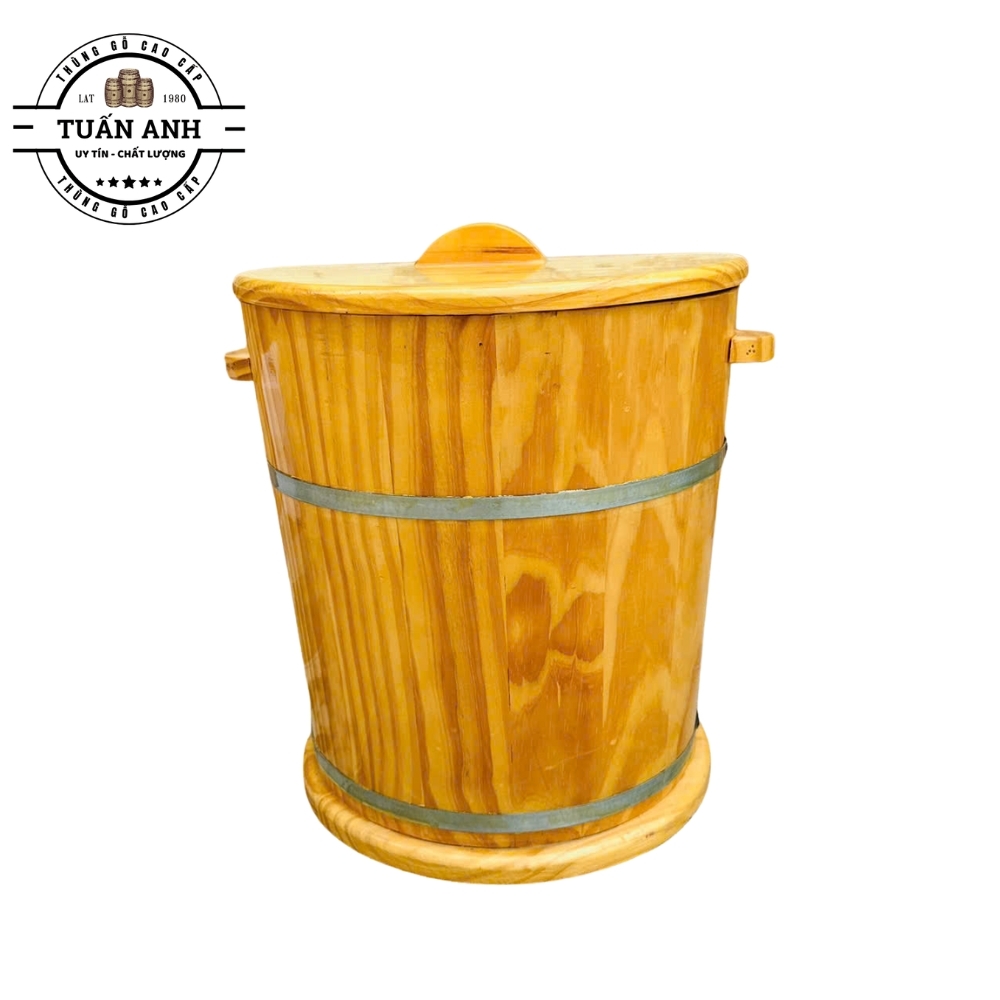 Thùng Gỗ Chứa Gạo Phong Thủy 20kg