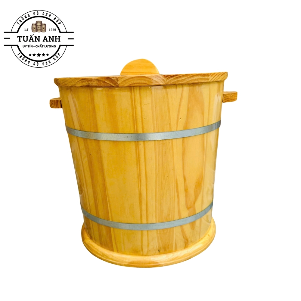 Thùng Gỗ Đựng Gạo Cao Cấp 15kg