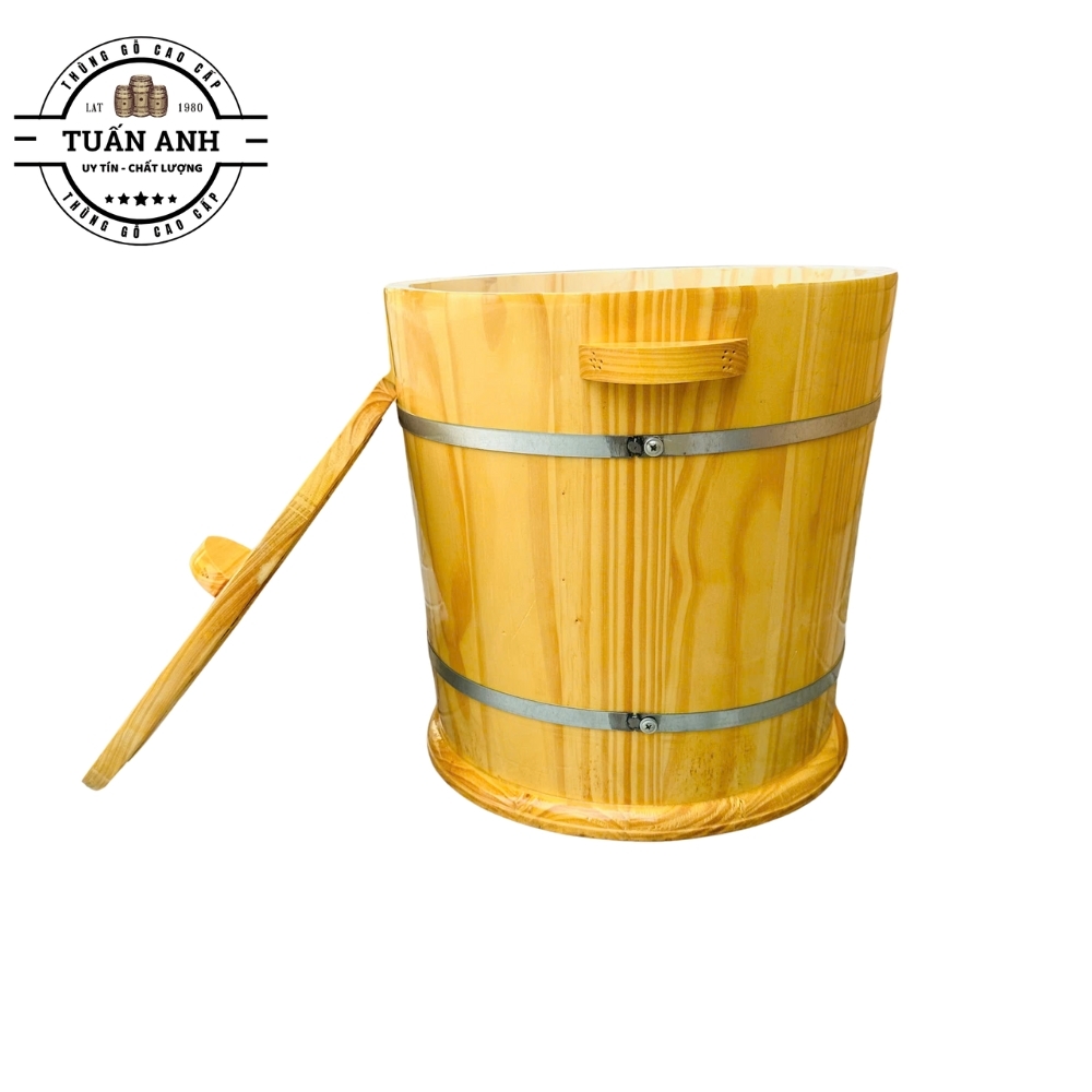 Thùng Gỗ Đựng Gạo Cao Cấp 15kg
