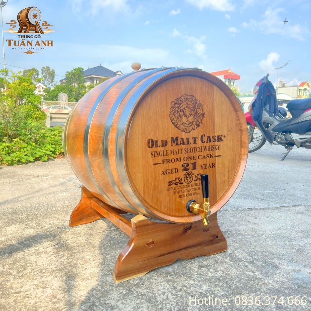 Thùng Gỗ Sồi 100L