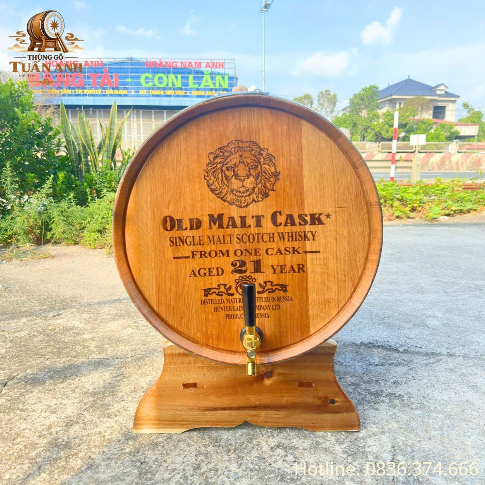 Thùng Gỗ Sồi 100L