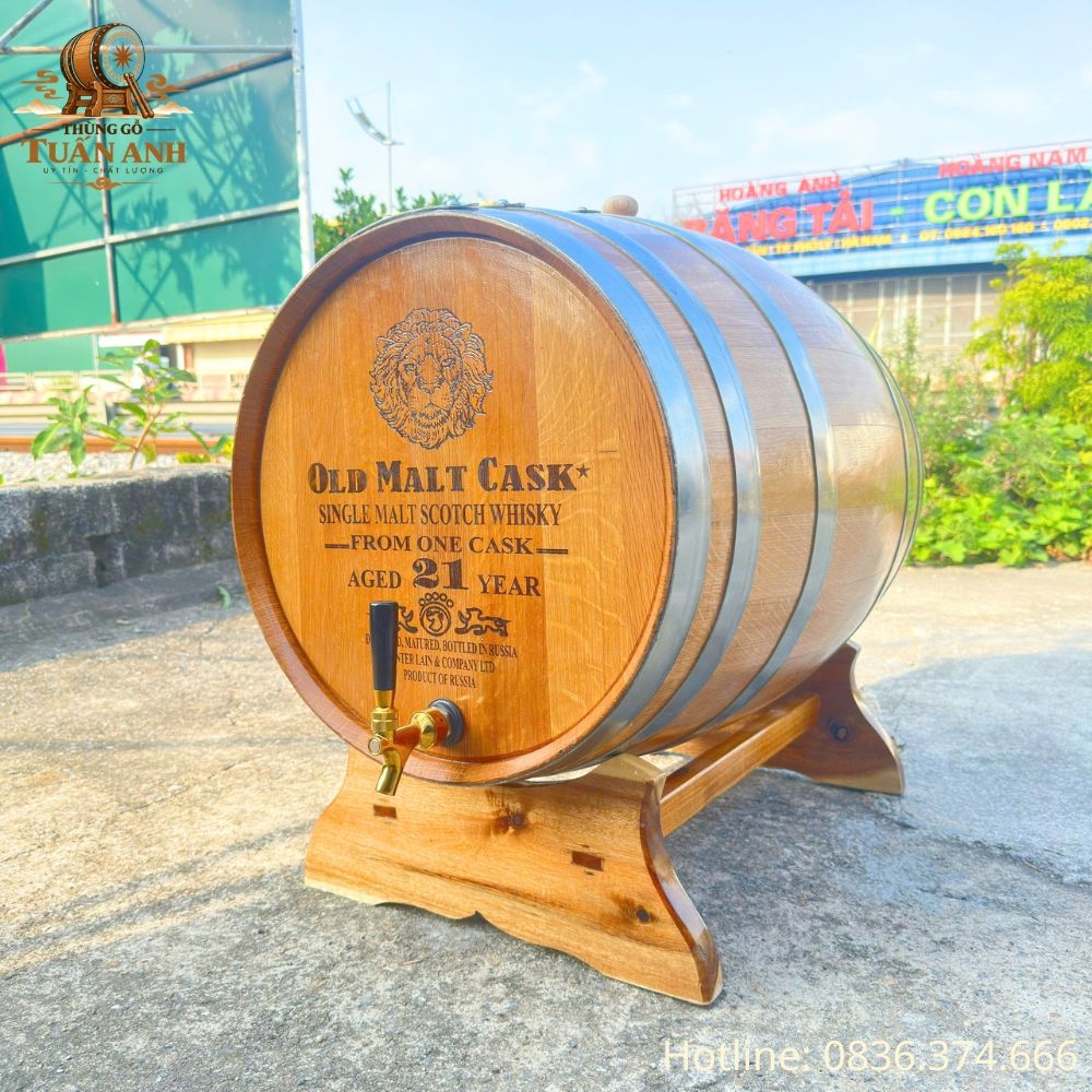 Thùng Gỗ Sồi 100L