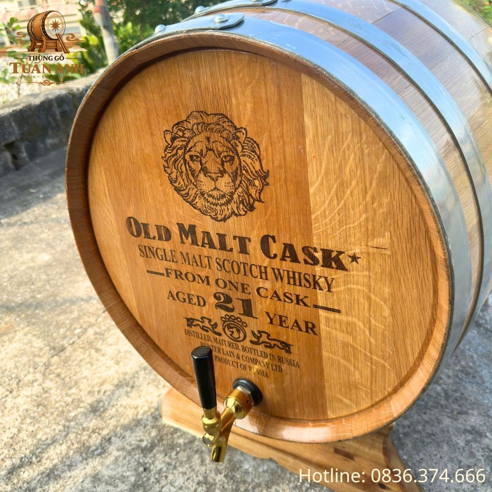 Thùng Gỗ Sồi 100L