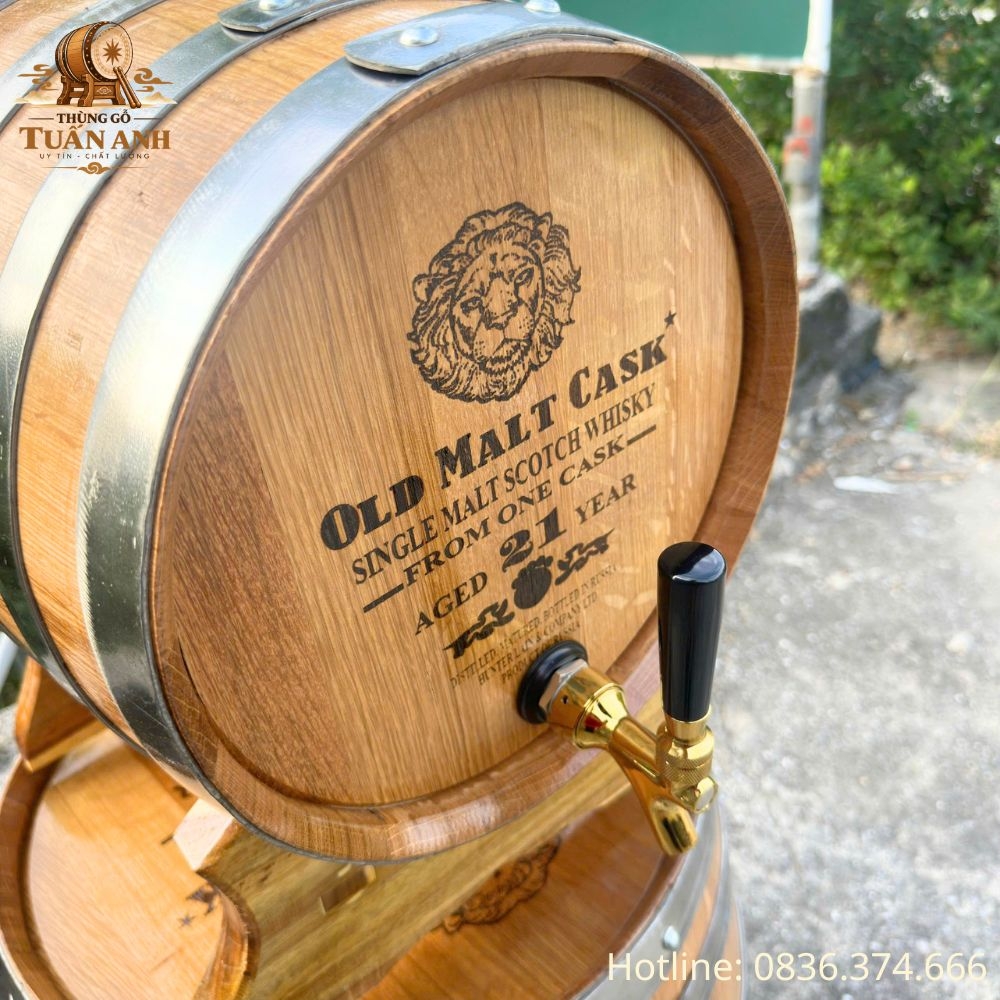 Thùng Gỗ Sồi 20L