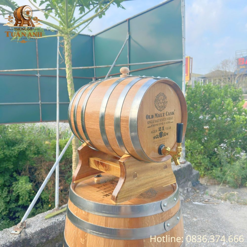 Thùng Gỗ Sồi 20L