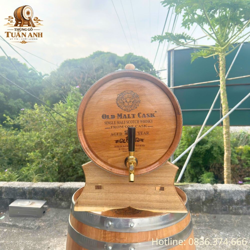 Thùng Gỗ Sồi 20L