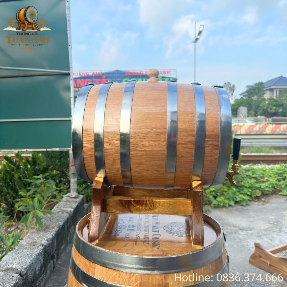 Thùng Gỗ Sồi 20L