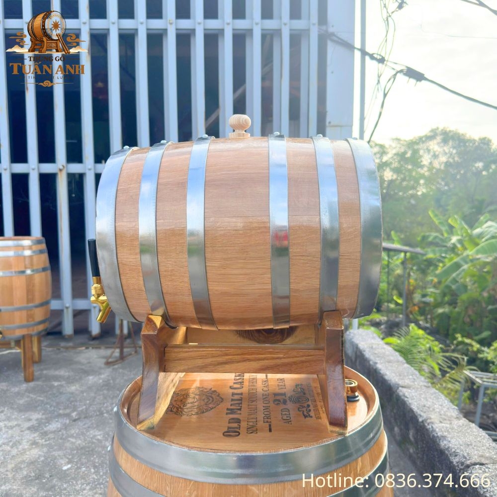 Thùng Gỗ Sồi 20L