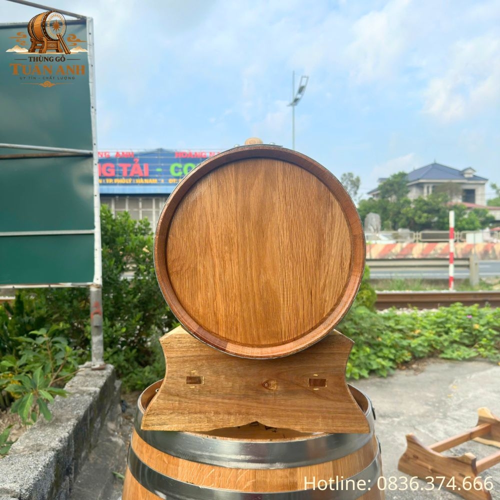 Thùng gỗ sồi 20L – thiết kế nhỏ gọn, bền chắc, mỹ nghệ truyền thống