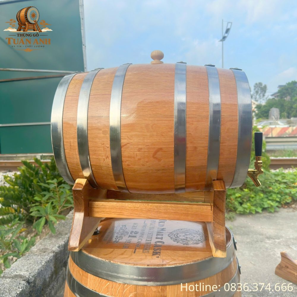 Thùng Gỗ Sồi 30L
