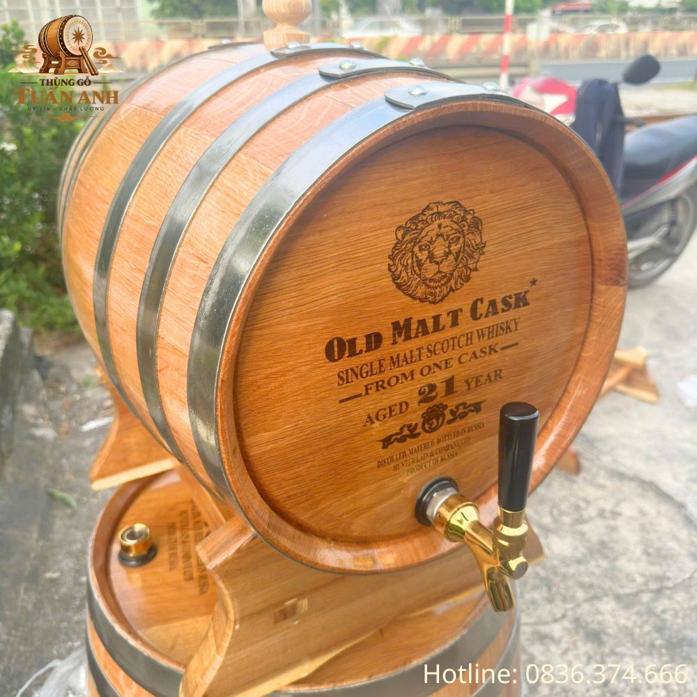 Thùng Gỗ Sồi 30L