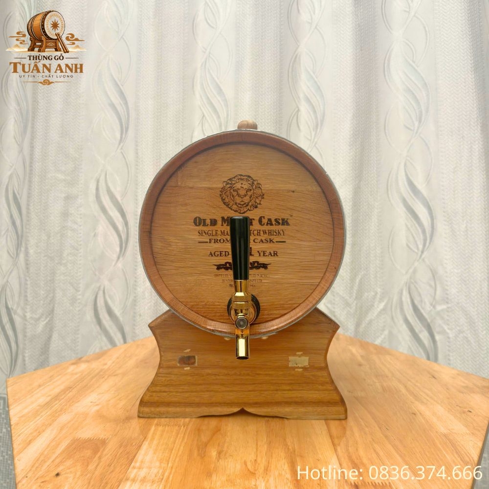 Thùng Gỗ Sồi 10L
