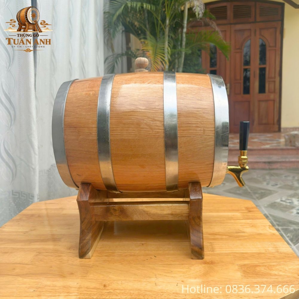 Thùng Gỗ Sồi 10L