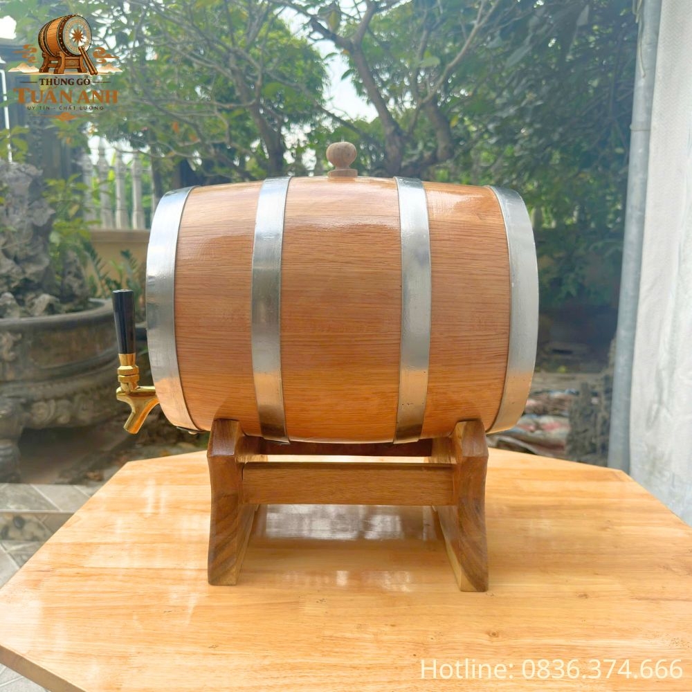 Thùng Gỗ Sồi 10L