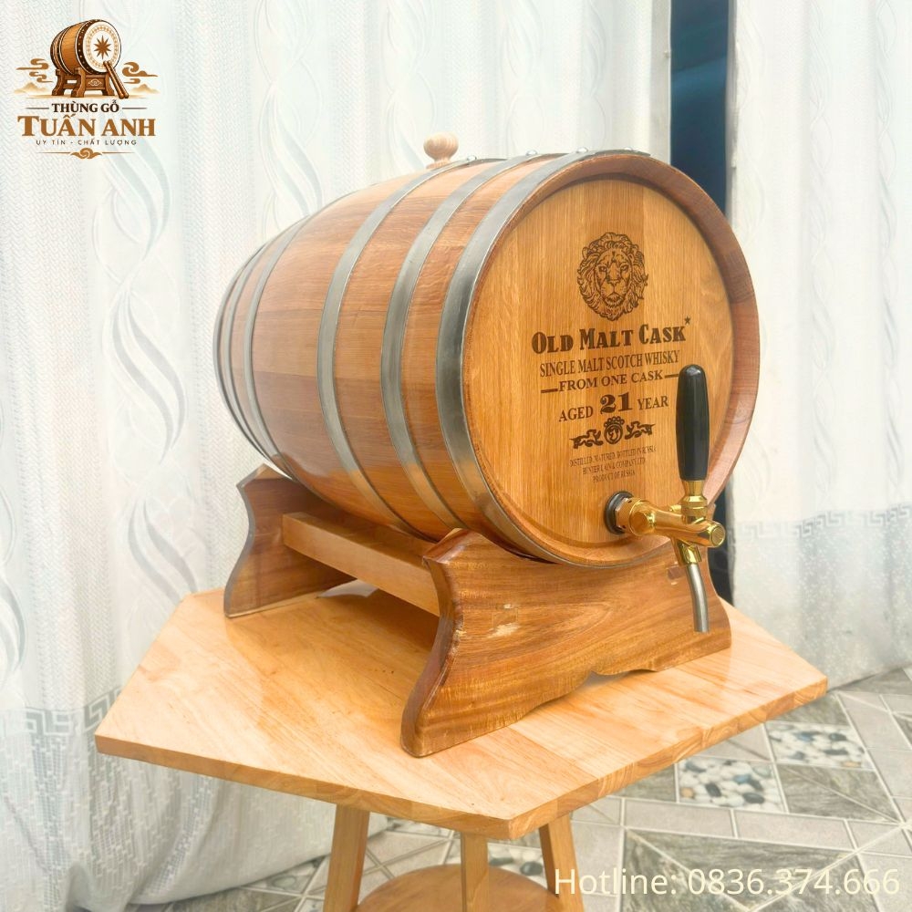 Thùng Gỗ Sồi 50L