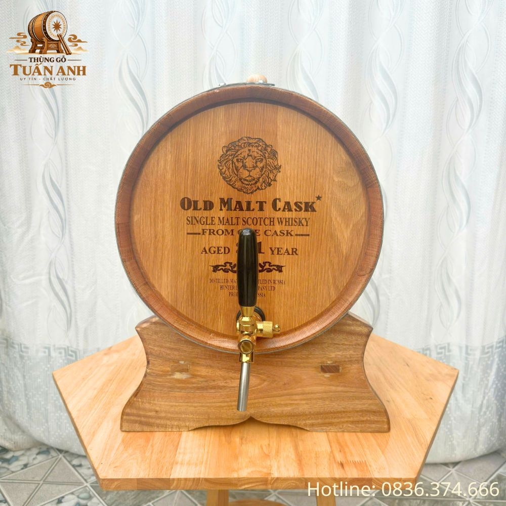Thùng Gỗ Sồi 50L