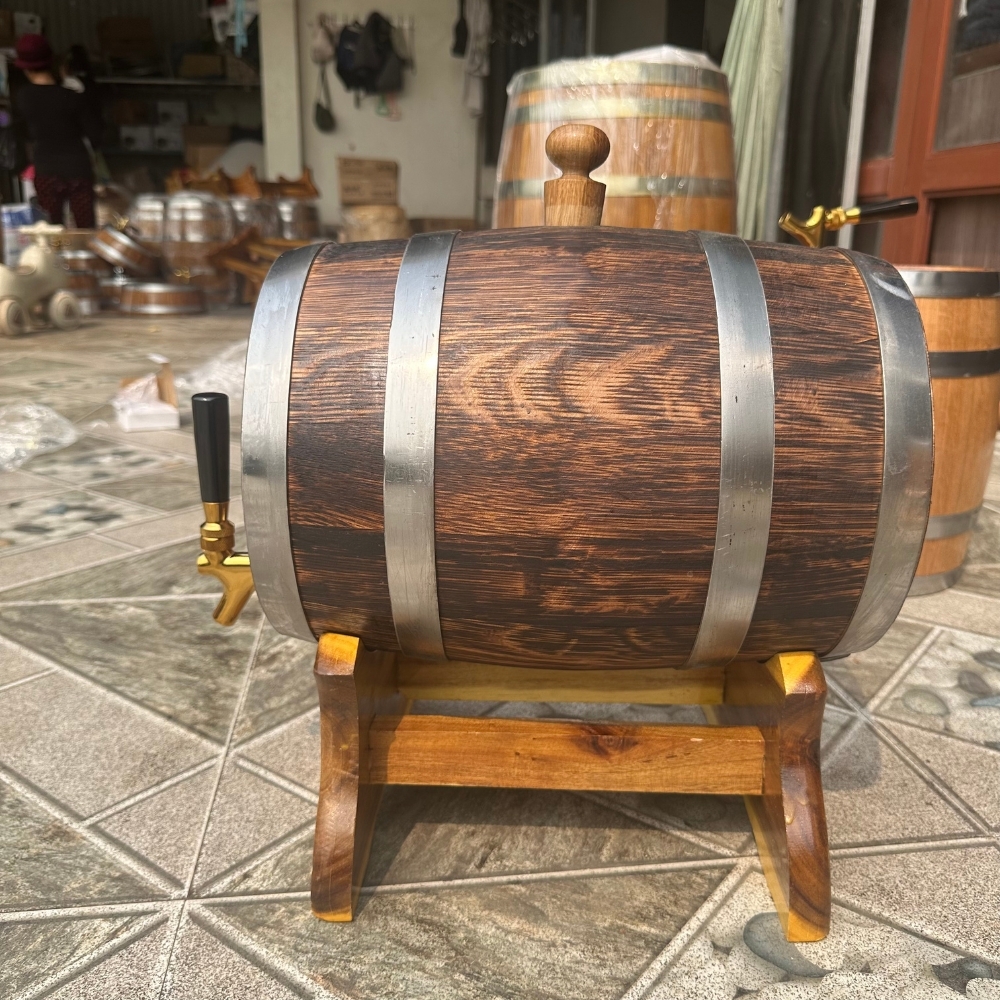 Thùng gỗ sồi 10L ngâm rượu – Nhỏ gọn, tiện lợi
