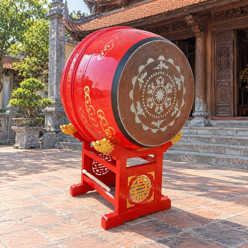 Trống Đình Chùa ĐK 100cm x 120cm