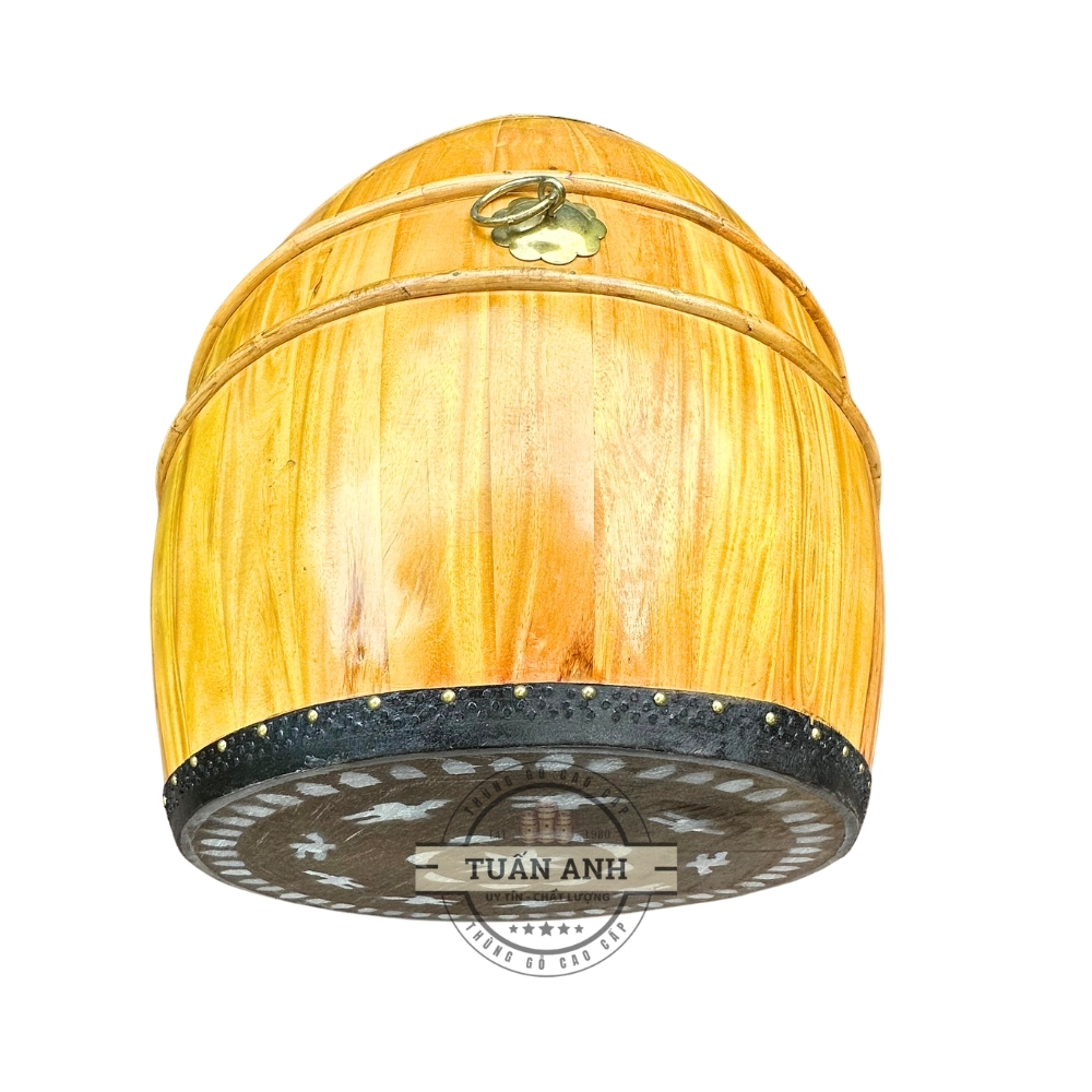Trống lõi gỗ mít da trâu ĐK 60cm x 80cm