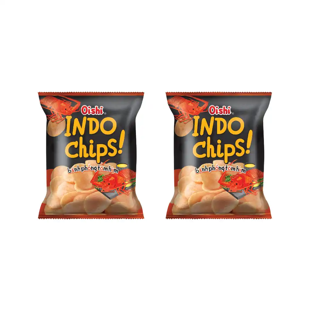 Lốc 10 gói snack phồng tôm hùm Oishi 34g