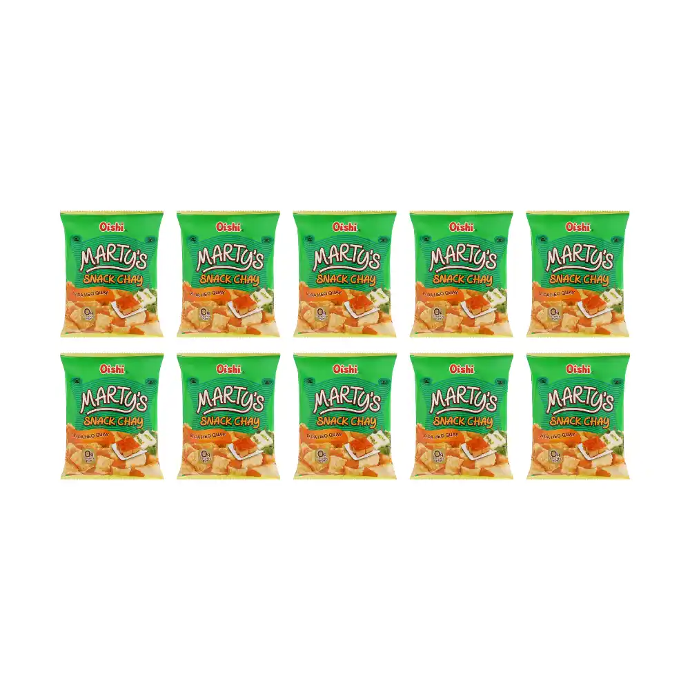 Lốc 10 gói snack chay Oishi vị da heo quay 34g