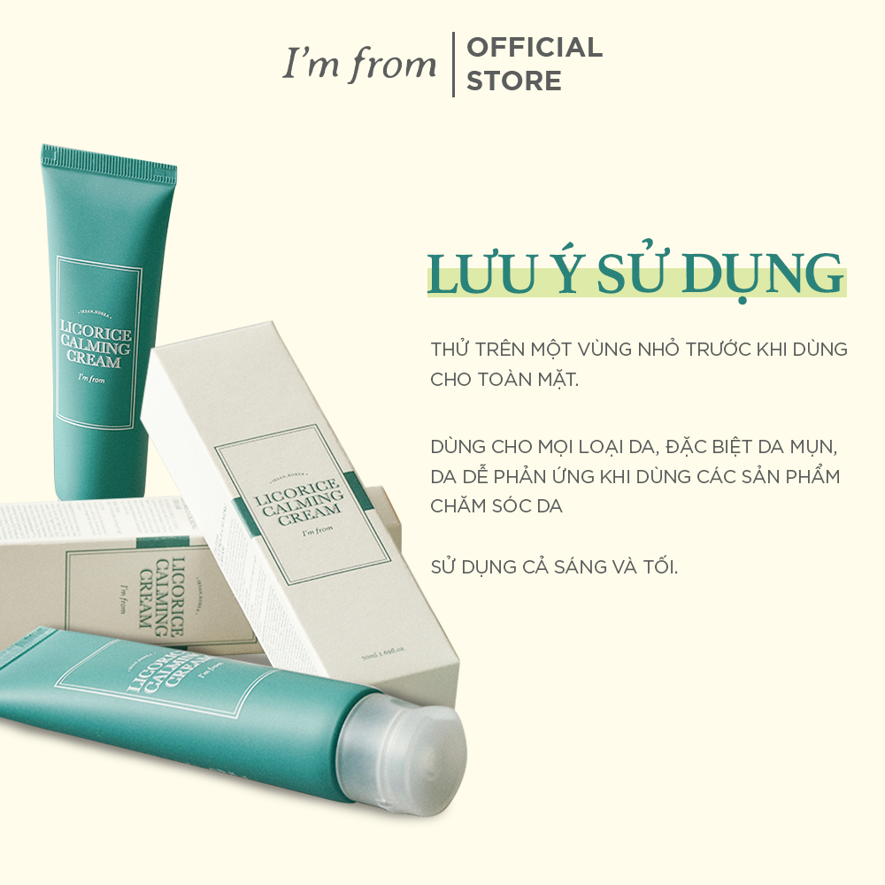 I'm from Kem dưỡng Licorice Calming Cream 50ml