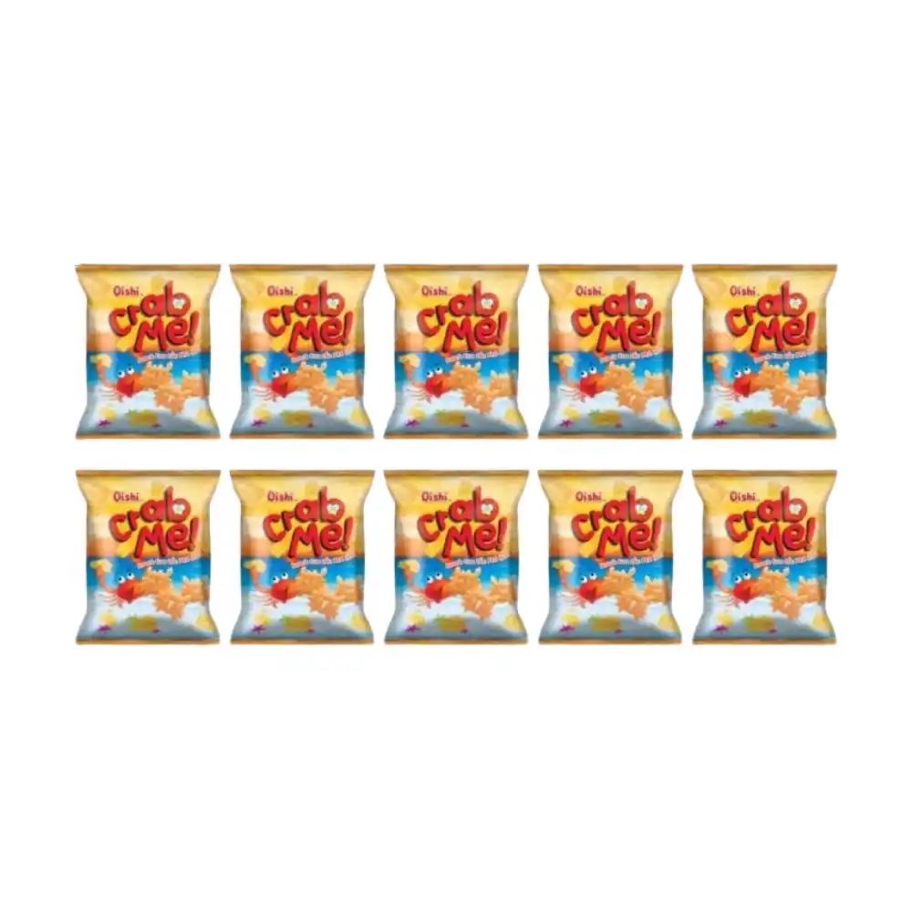 Lốc 10 gói snack cua lắc phô mai Oishi 34g
