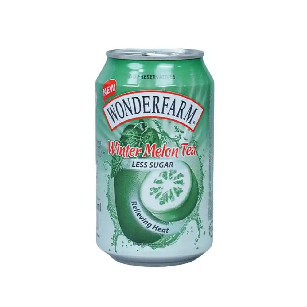 Trà bí đao Wonderfarm ít đường lon 310 ml