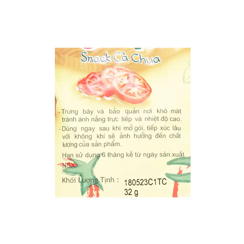 Lốc 10 gói snack cà chua Oishi 34g