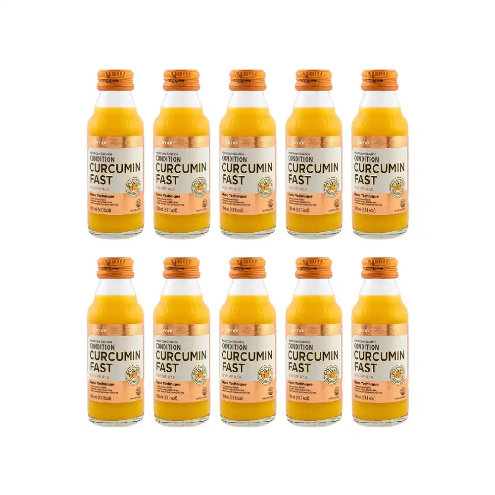 Nước uống tinh chất nghệ Condition Curcumin Fast hỗ trợ giảm viêm loét dạ dày (Hộp 10 chai 100ml)