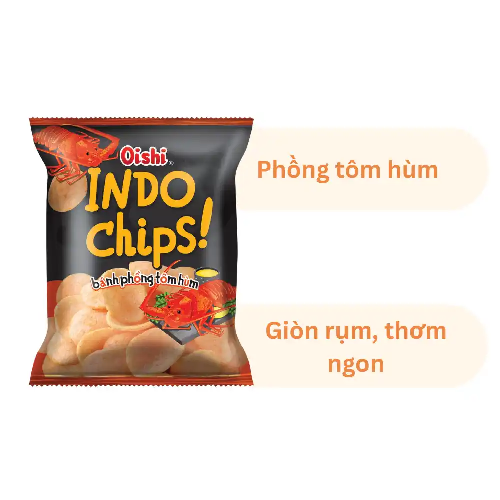Lốc 10 gói snack phồng tôm hùm Oishi 34g