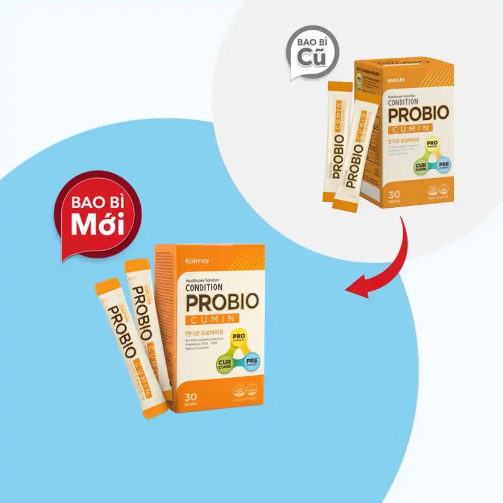Men vi sinh Condition Probio ngăn rối loạn vi khuẩn đường ruột (Hộp 30 gói 2g)