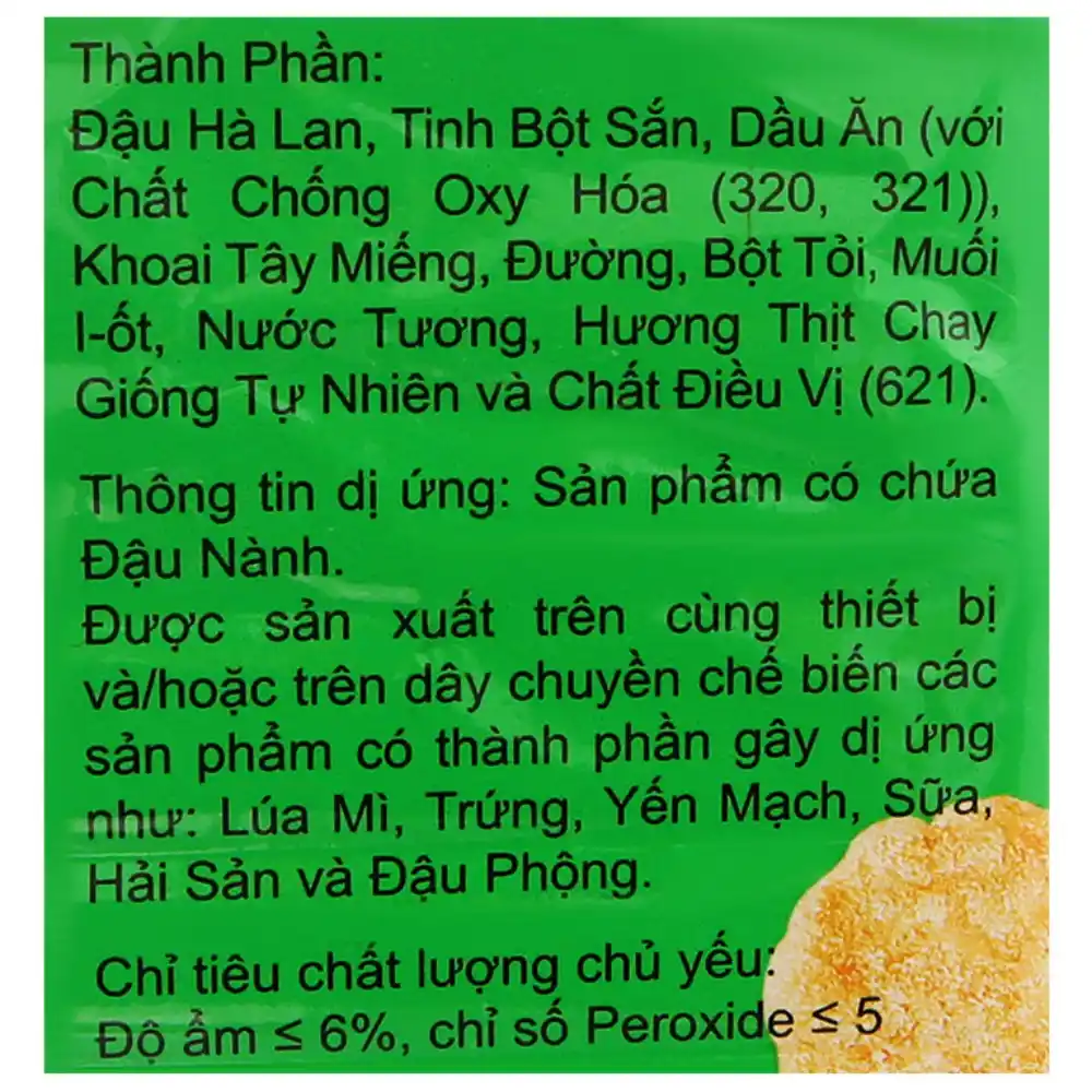 Lốc 10 gói snack chay Oishi vị da heo quay 34g