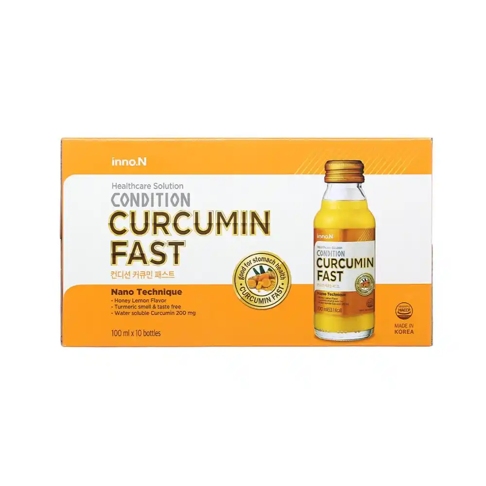 Nước uống tinh chất nghệ Condition Curcumin Fast hỗ trợ giảm viêm loét dạ dày (Hộp 10 chai 100ml)
