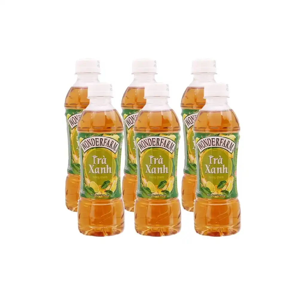 Trà xanh hương chanh Wonderfarm chai 345 ml