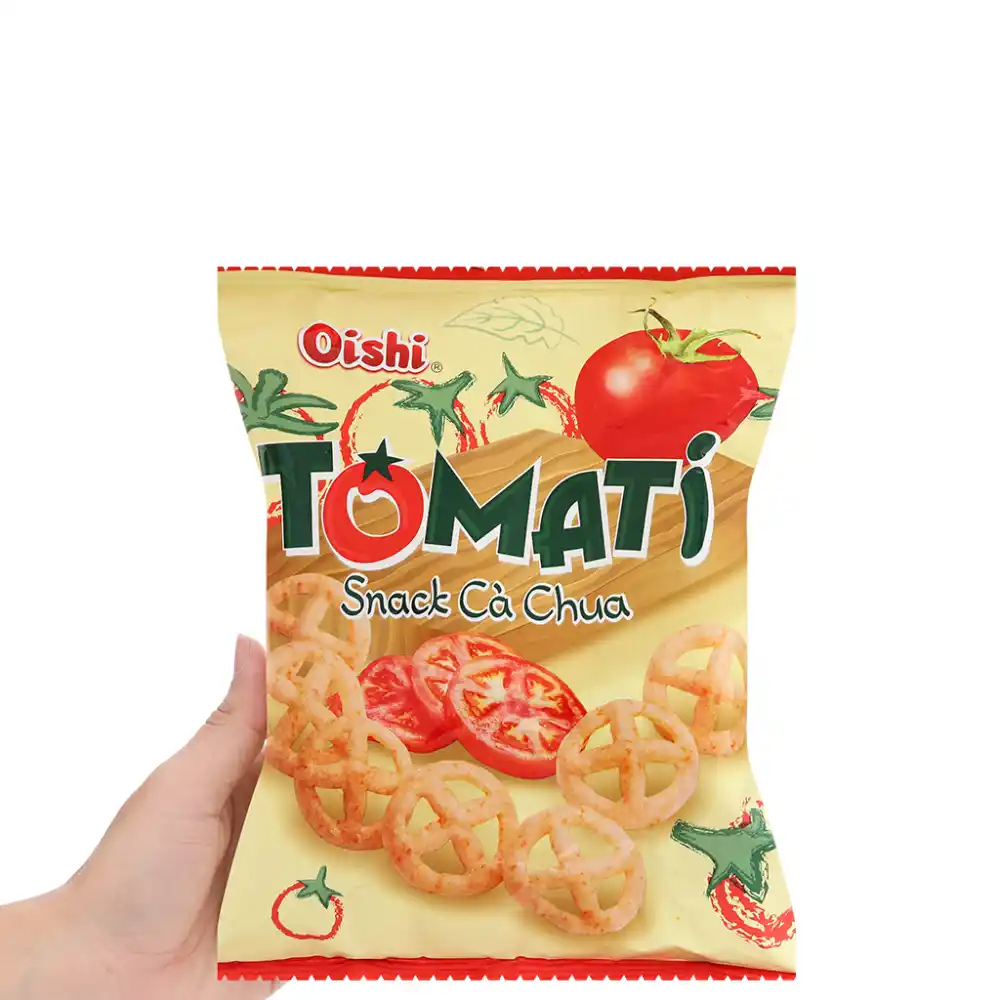 Lốc 10 gói snack cà chua Oishi 34g