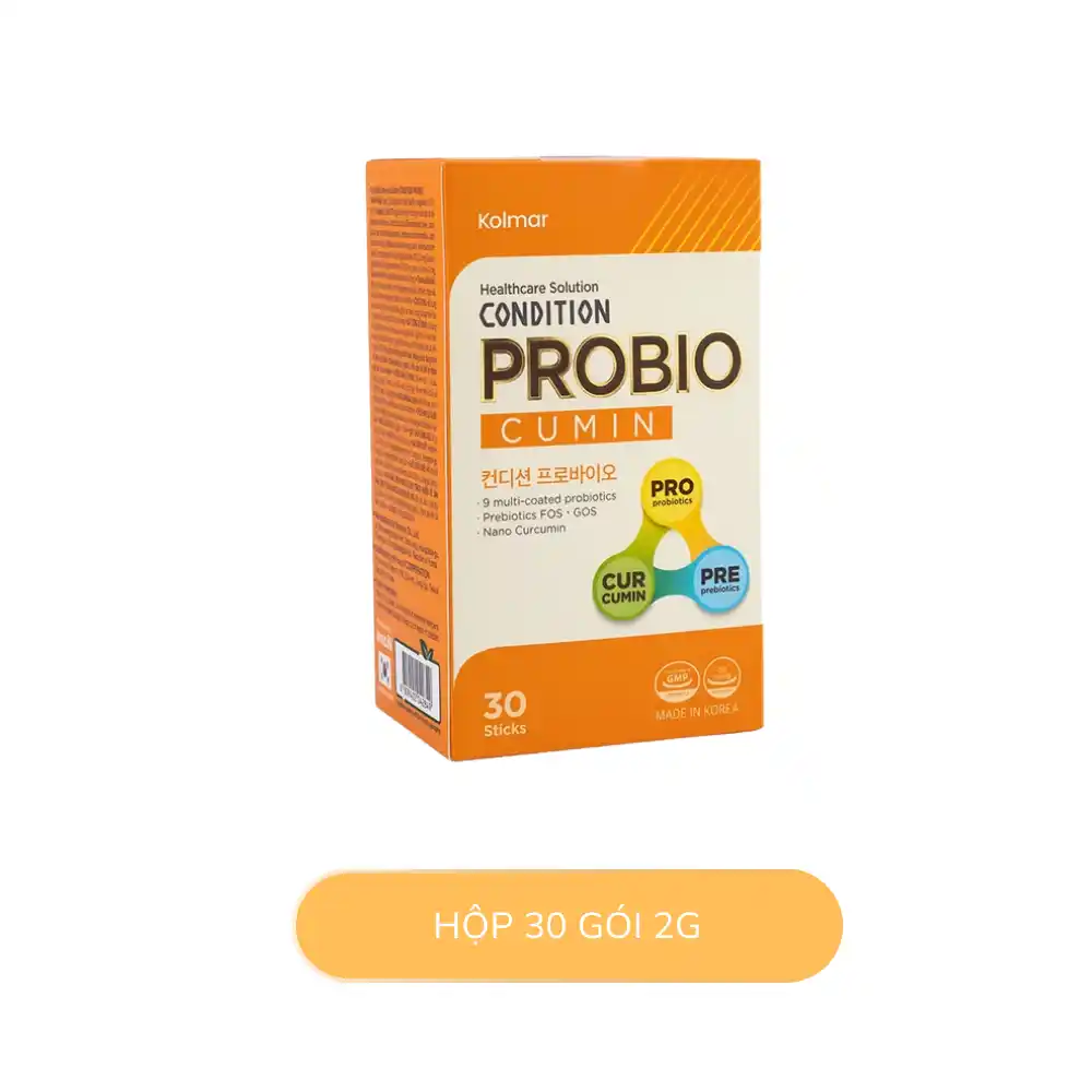 Men vi sinh Condition Probio ngăn rối loạn vi khuẩn đường ruột (Hộp 30 gói 2g)