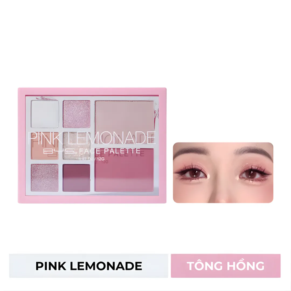 Bảng phấn má & mắt Bys 8 màu 12g