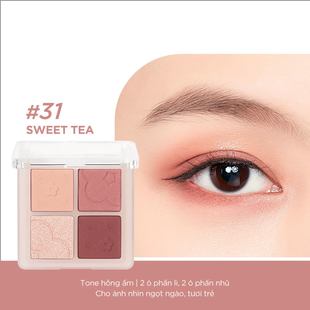 Bảng phấn mắt 4 màu Judydoll 4.8g (nhiều màu)