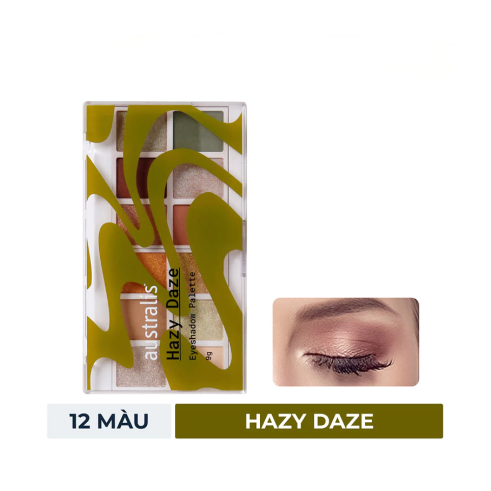 Bảng phấn mắt Australis 12 màu - Dream Of Me/Hazy Daze 9g