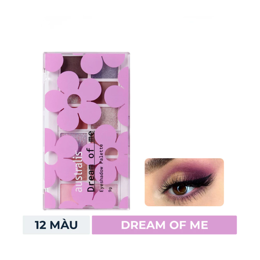 Bảng phấn mắt Australis 12 màu - Dream Of Me/Hazy Daze 9g