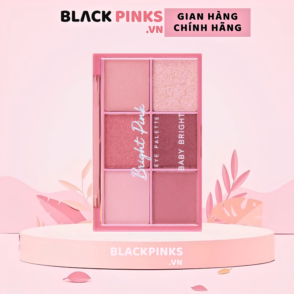 Bảng phấn mắt Baby Bright - Bright Pink tông hồng/Glowy Peach tông cam đào/Bronze Brown tông màu đất 0.7g