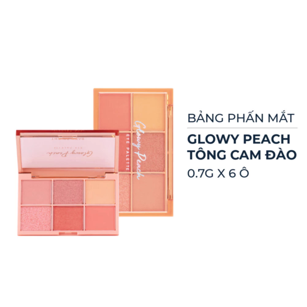 Bảng phấn mắt Baby Bright - Bright Pink tông hồng/Glowy Peach tông cam đào/Bronze Brown tông màu đất 0.7g