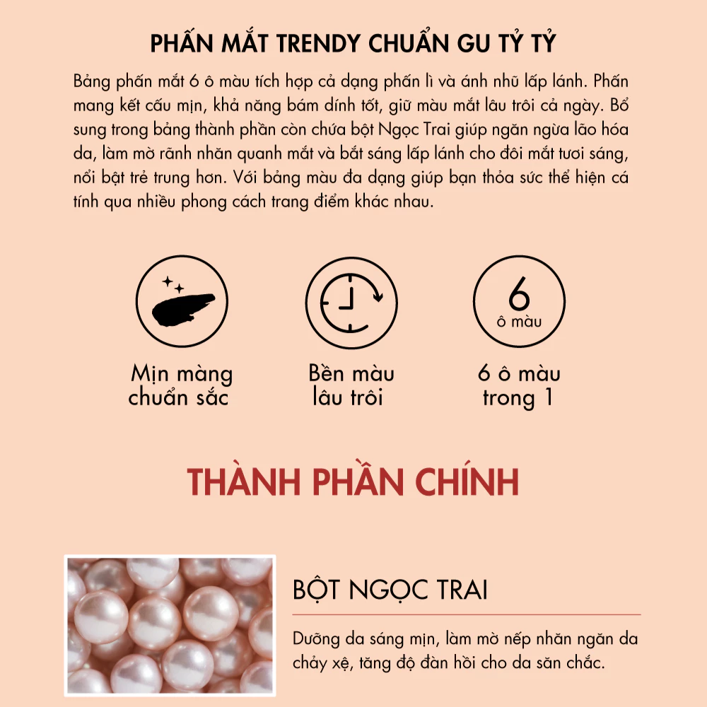 Bảng phấn mắt Baby Bright - Bright Pink tông hồng/Glowy Peach tông cam đào/Bronze Brown tông màu đất 0.7g